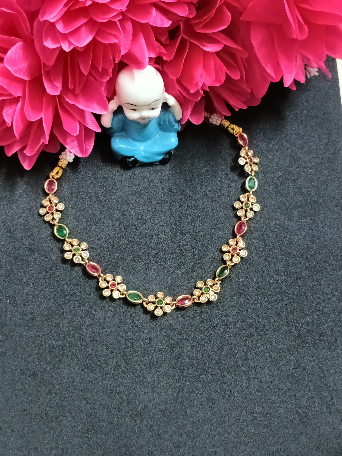 Flower Necklace with Earrings