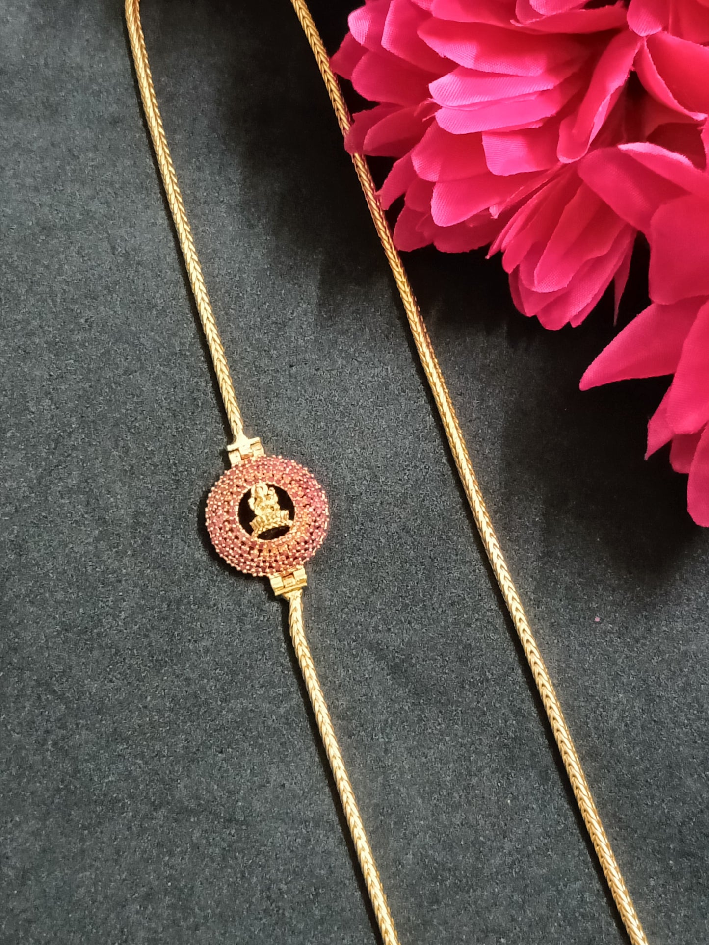 Lakshmi Mogapu Thali Chain Gold Plated 24'inch