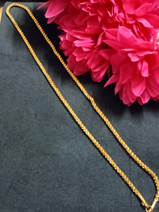 30'inch Thali Chain Designs Murukku or Twisted Regular Gold Plated Chain